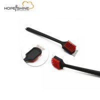 Copper Teeth Scraper Plastic Handle Clean Carbon Grill Wire Brush Accessories Utensils Kitchen Bbq Tools