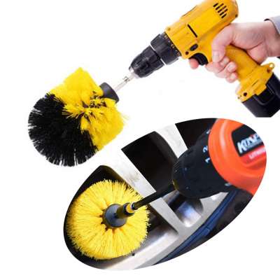 Household cleaning drill brush bbq 3pcs set Car wash brush automatic for drill